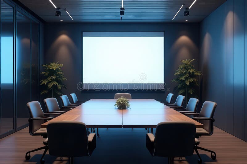 Innovative Tech-Powered Conference Spaces for Engaging Presentations royalty free illustration