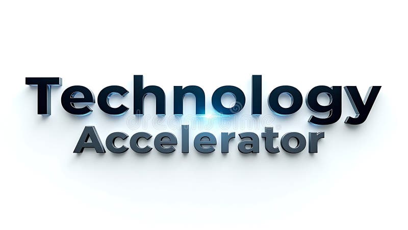 Innovative technology accelerator program fostering growth in startups and tech firms stock illustration