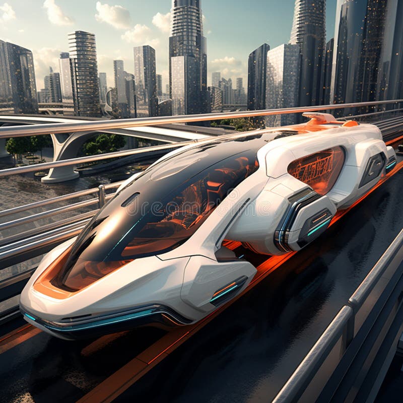Innovative Velocity: Blasting Into the Future of Transportation vector illustration