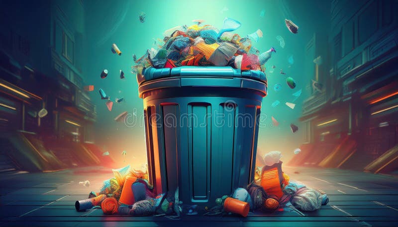 Innovative waste sorting for a cleaner royalty free stock photo