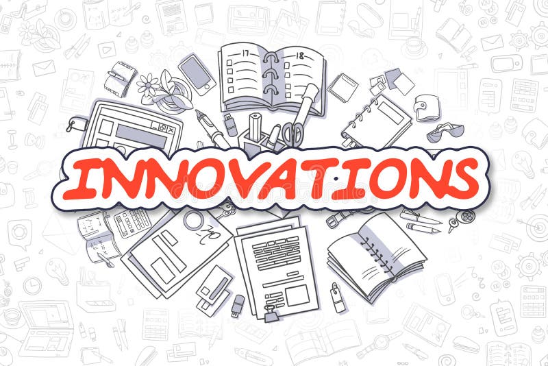 Innovazioni - parola di rosso del fumetto Concetto di affari royalty illustrazione gratis Innovazioni - parola di rosso del fumetto Concetto di affari royalty illustrazione gratis