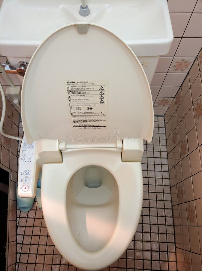 Inodoro Blanco Japonés Con Lavabo Imagen editorial - Imagen de blanco,  nadie: 205294210