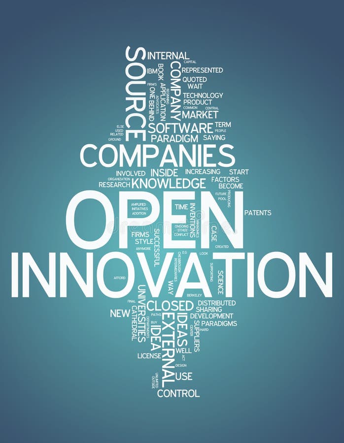 Inovație deschisă din Word cloud royalty free illustration