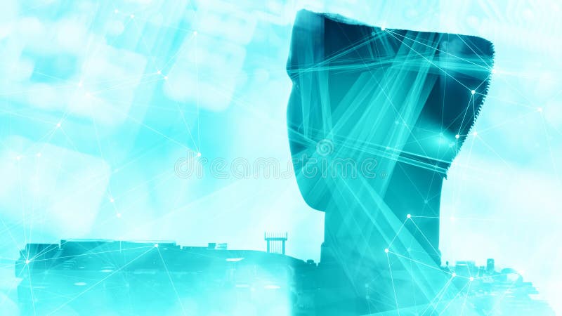 Inovație în tehnologia digitală inteligentă artificială. informinformatică informatică informatică stock illustration