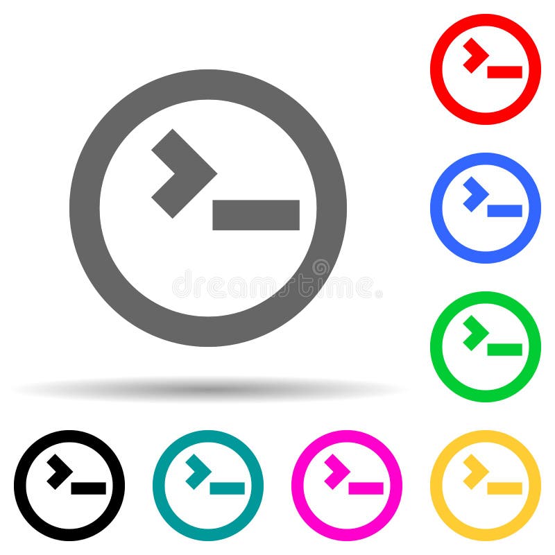 Input sign multi color style icon. Simple thin line, outline vector of web icons for ui and ux, website or mobile vector illustration