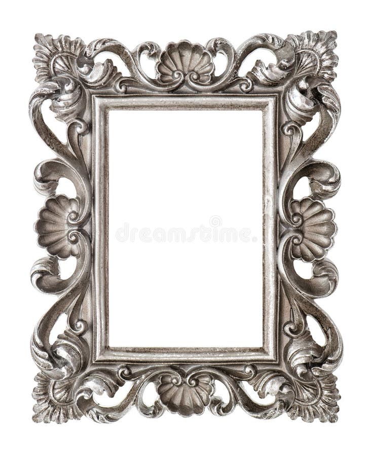 Inrama din bild, fotoet, bild Barockt objekt för tappningsilver arkivfoto