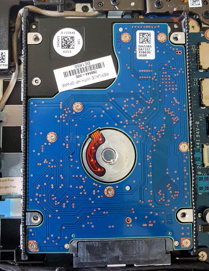 Inre anteckningsbokhårddisk arkivfoto Inre anteckningsbokhårddisk arkivfoto
