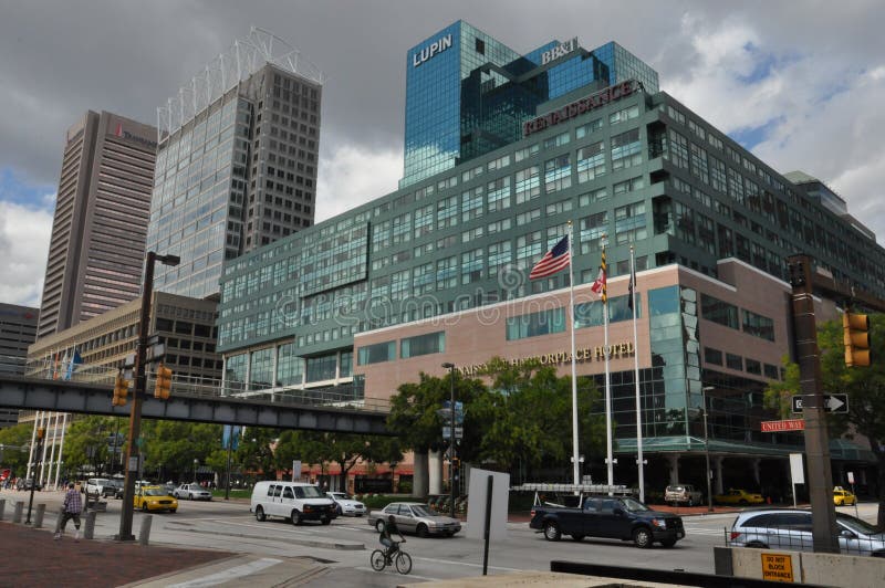 Inre hamn i Baltimore, Maryland royaltyfri foto Inre hamn i Baltimore, Maryland royaltyfri foto