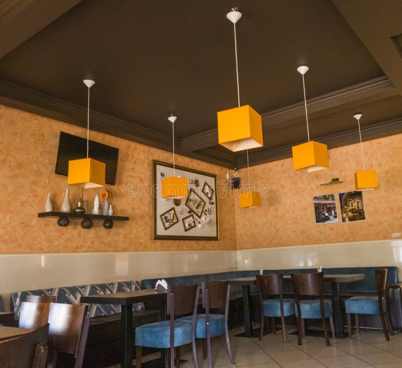 Inre kaféet. modern royaltyfri foto