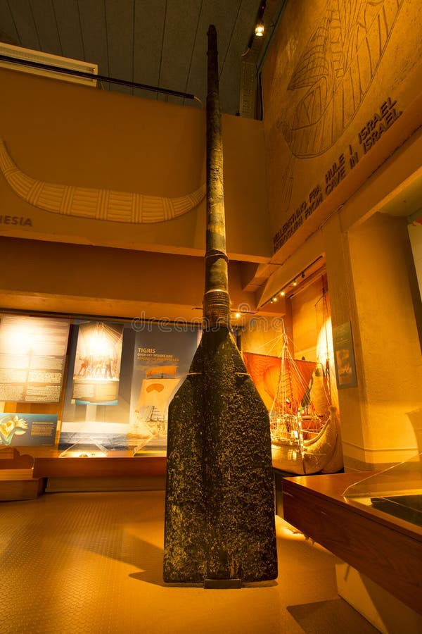 Inre Kon Tiki för sikt museum i Oslo fotografering för bildbyråer