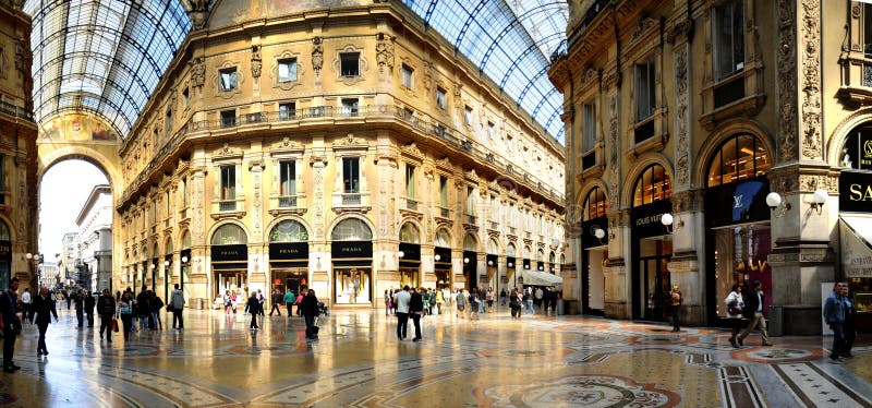 Galleria Vittorio Emanuele II, historical arcade, Milan, Lombardy, Italy. Galleria Vittorio Emanuele II, historical arcade, Milan, Lombardy, Italy