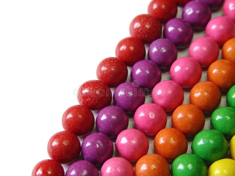 Inriktade bollar som tuggar färggummi