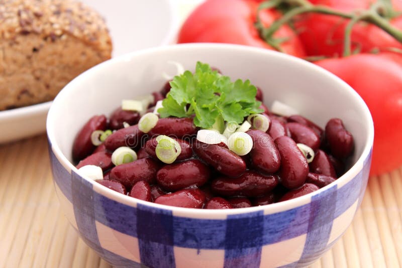 Insalata di fagioli fotografia stock
