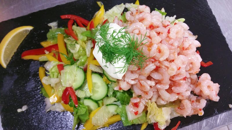 Insalata del gambero fotografia stock libera da diritti Insalata del gambero fotografia stock libera da diritti