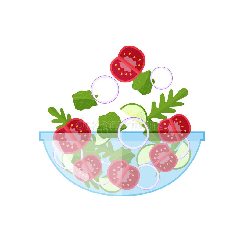 Insalata di verdure verde con i prodotti freschi Prodotti naturali ecologicamente puliti illustrazione vettoriale Insalata di verdure verde con i prodotti freschi Prodotti naturali ecologicamente puliti illustrazione vettoriale