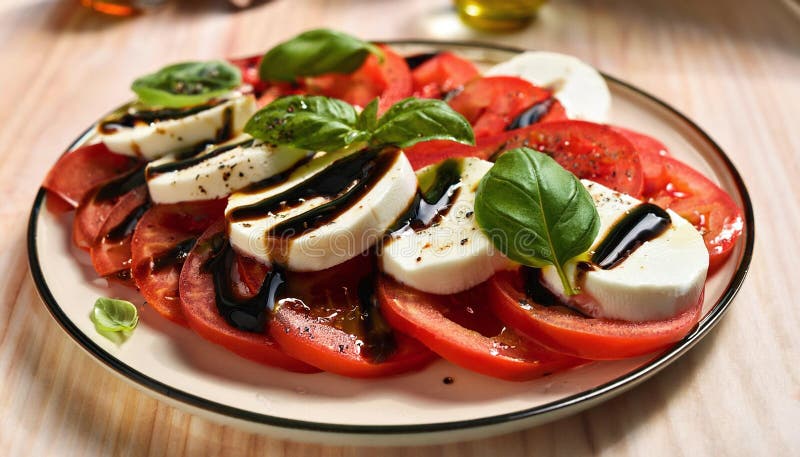Insalata fresca di orto con pomodori e formaggio royalty illustrazione gratis