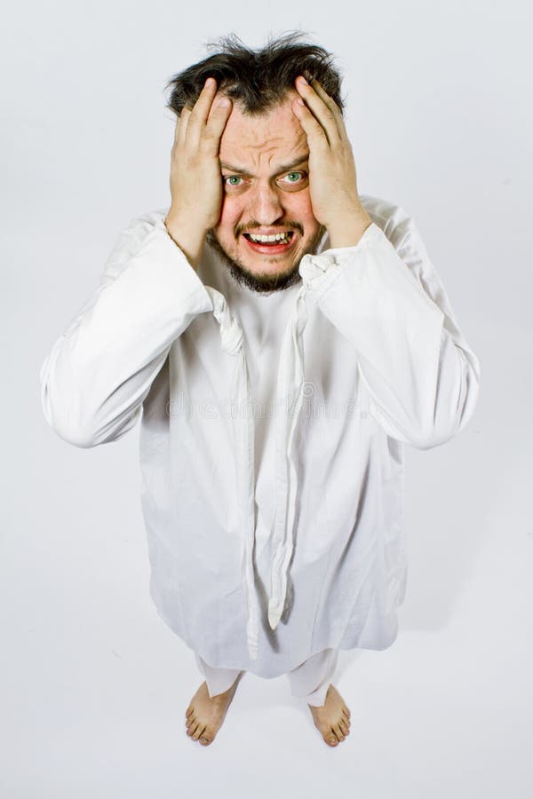 Crazy Guy Stock Illustration - Download Image Now - Bizarre, Straitjacket,  Men - iStock