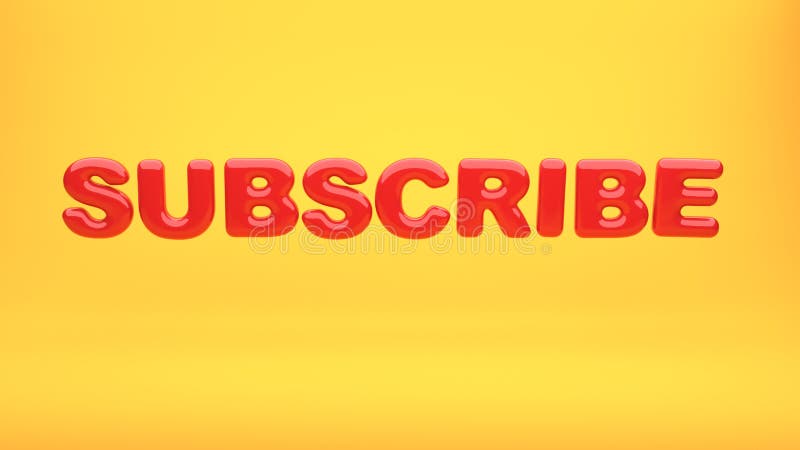 Inscrever mensagem com texto de renderização 3d ilustração stock