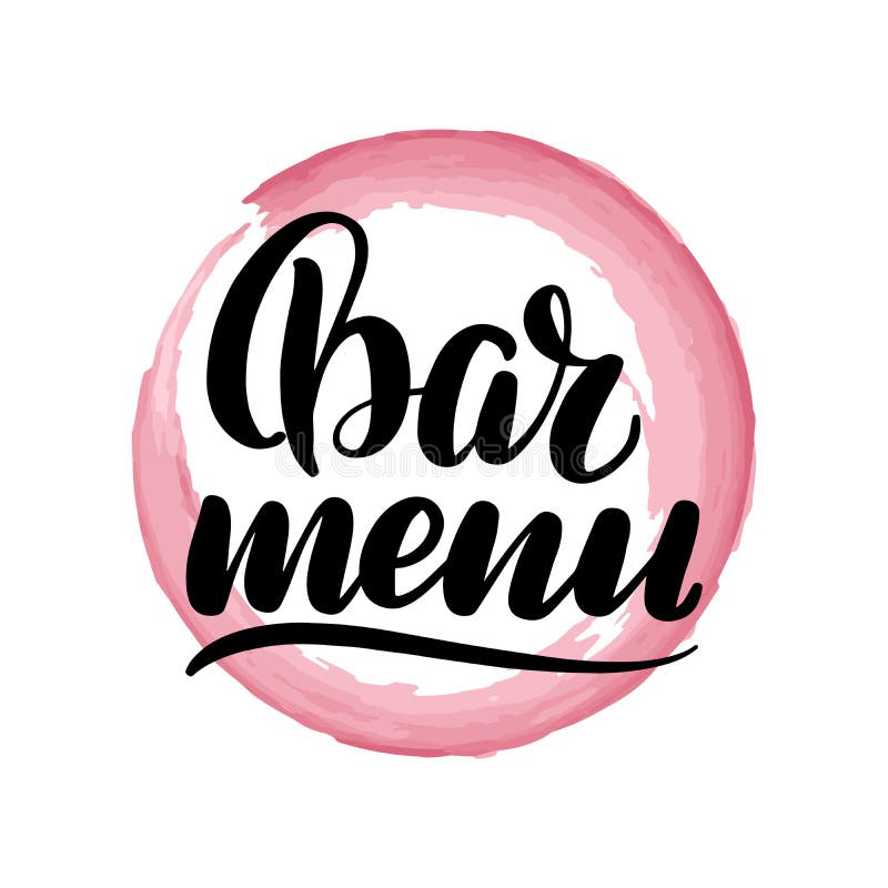 Inscription du menu de barre illustration de vecteur Inscription du menu de barre illustration de vecteur