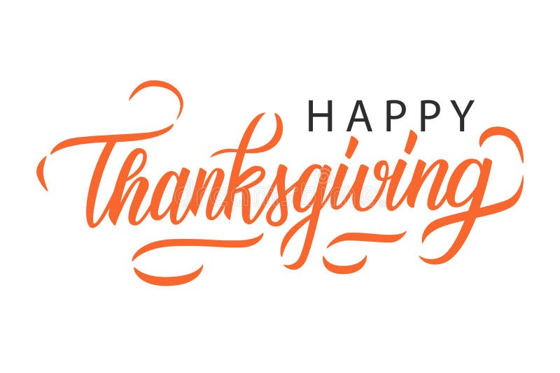 Inscription manuscrite de THANKSGIVING HEUREUX Conception calligraphique des textes de lettrage pour des salutations et des invit illustration stock Inscription manuscrite de THANKSGIVING HEUREUX Conception calligraphique des textes de lettrage pour des salutations et des invit illustration stock