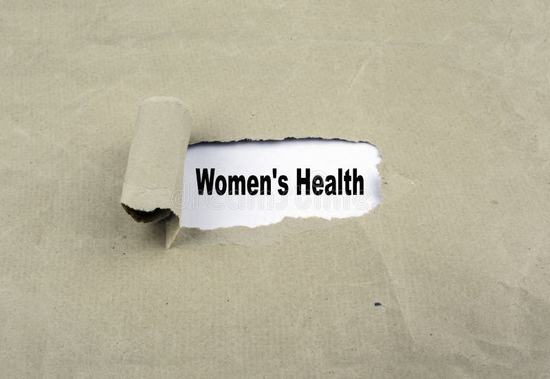 Inscription revealed on old paper - Women's Health stock photos Inscription revealed on old paper - Women's Health stock photos