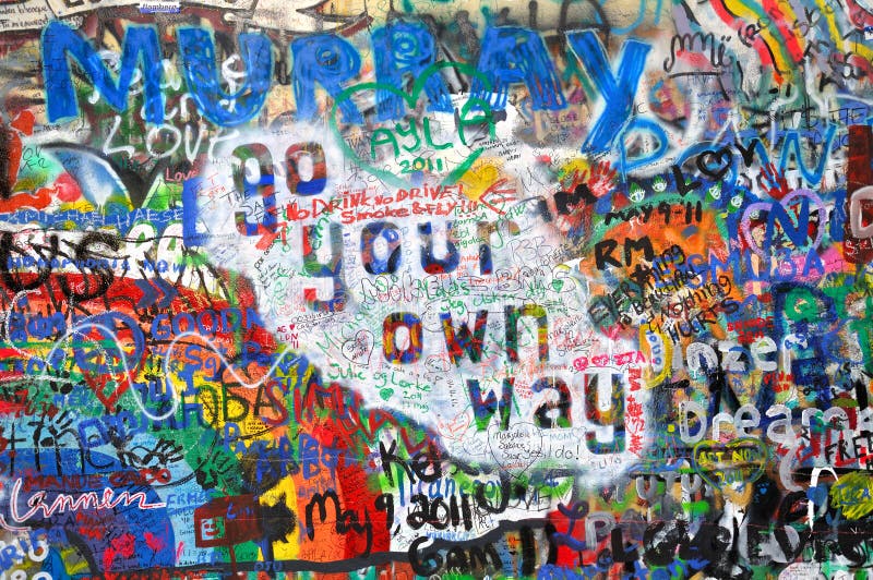 Inscriptions on the wall I. vector illustration