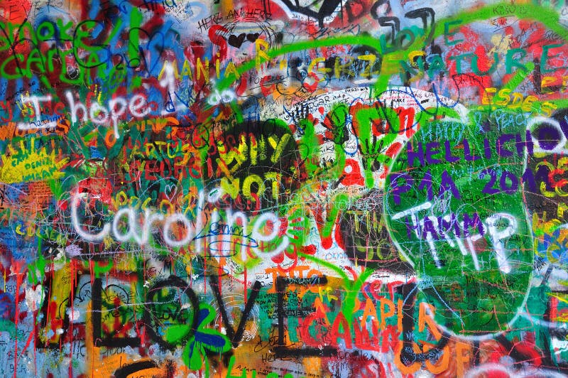 Inscriptions on the wall II. vector illustration