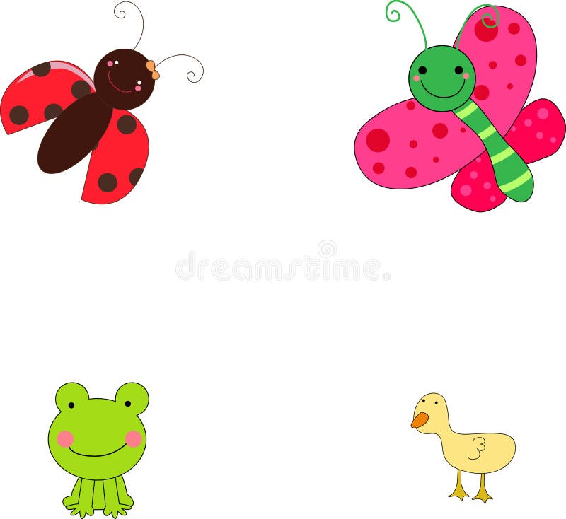 Illustration of insect and animal. Illustration of insect and animal