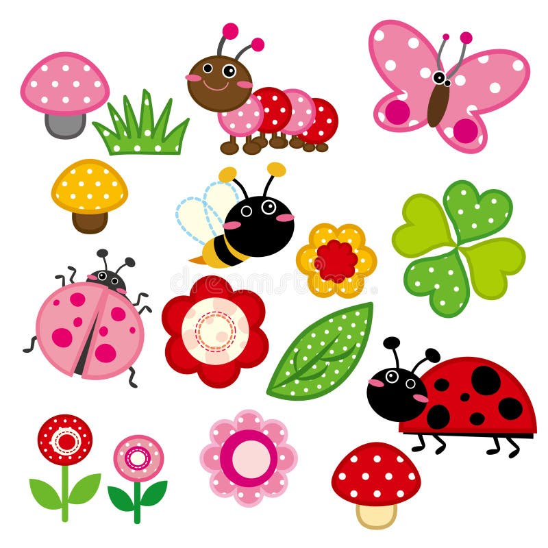 Insecte mignon de jardin illustration de vecteur Insecte mignon de jardin illustration de vecteur