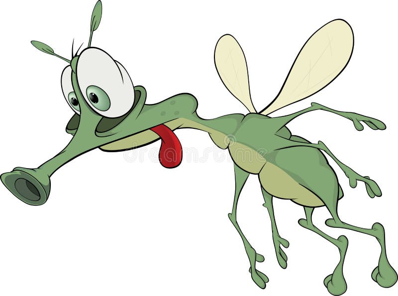 Insecto verde con lengua roja. Dibujos animados libre illustration Insecto verde con lengua roja. Dibujos animados libre illustration