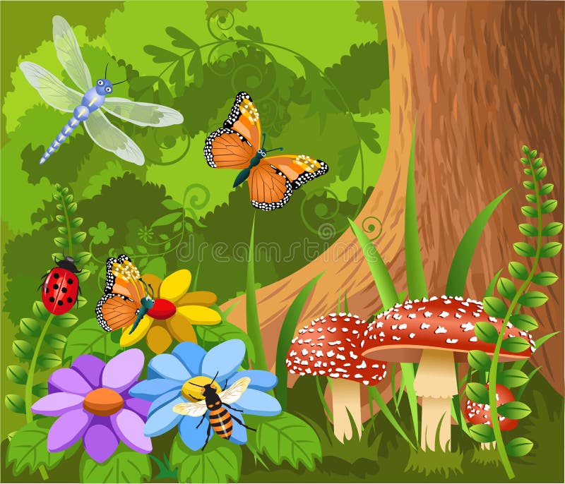 Insects in the forest