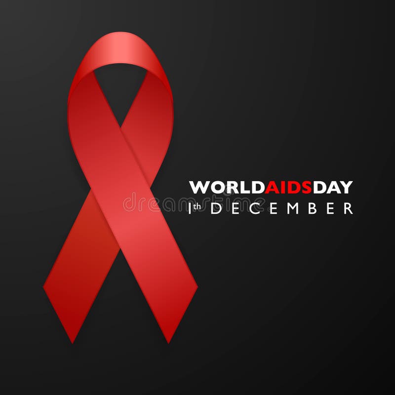 Insegna con il nastro di rosso di consapevolezza dell'AIDS Concetto di giorno dell'AIDS illustrazione vettoriale Insegna con il nastro di rosso di consapevolezza dell'AIDS Concetto di giorno dell'AIDS illustrazione vettoriale