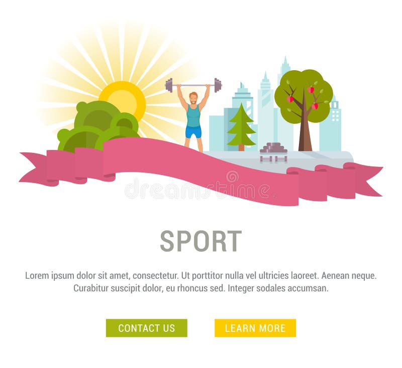 Insegna del sito Web e sport della pagina di atterraggio royalty illustrazione gratis Insegna del sito Web e sport della pagina di atterraggio royalty illustrazione gratis
