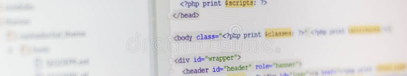 Insegna dello schermo astratto di programmazione di codice di sviluppatori di software fotografie stock libere da diritti