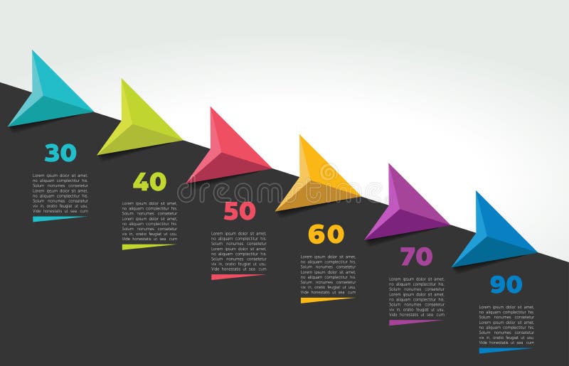 Insegna di cronologia di Infographic Modello graduale di rapporto illustrazione di stock Insegna di cronologia di Infographic Modello graduale di rapporto illustrazione di stock
