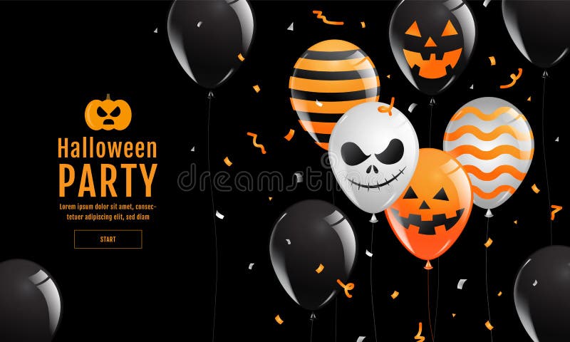 Insegna di Halloween, fantasma, spaventoso, spettrale, aerostati, illustrazione di vettore del modello royalty illustrazione gratis Insegna di Halloween, fantasma, spaventoso, spettrale, aerostati, illustrazione di vettore del modello royalty illustrazione gratis