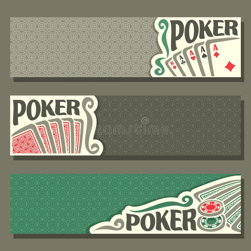 Insegna di vettore della mazza del holdem illustrazione di stock Insegna di vettore della mazza del holdem illustrazione di stock