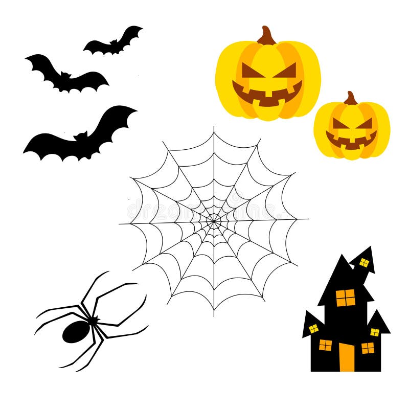 Insegna felice del testo di Halloween, vettore royalty illustrazione gratis Insegna felice del testo di Halloween, vettore royalty illustrazione gratis