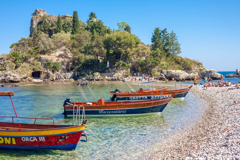 Insel Isola Bella in Taormina stockfoto Insel Isola Bella in Taormina stockfoto