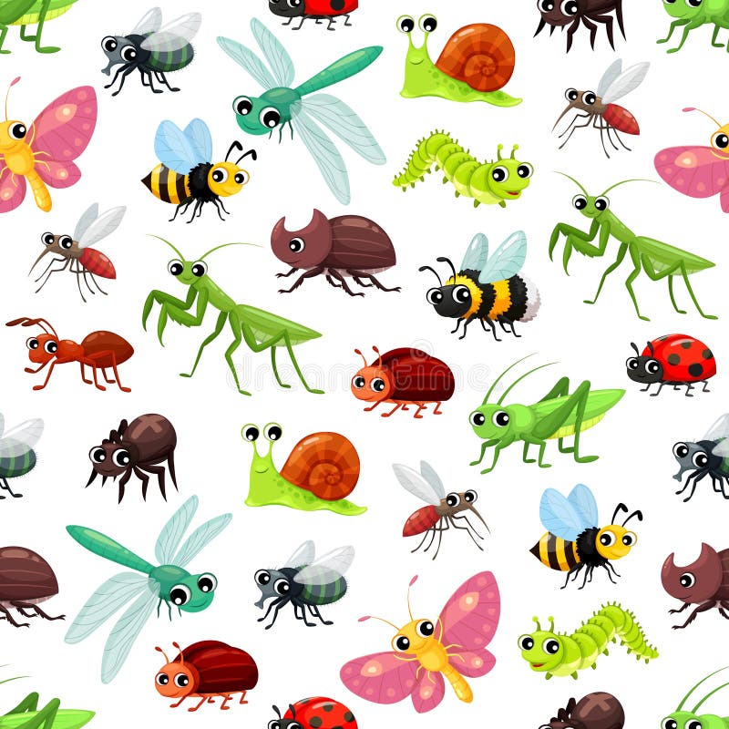 Jogo de quebra-cabeça com personagens animais insetos engraçados 1