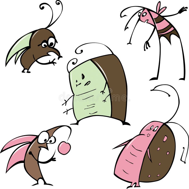 Vetor de insetos dos desenhos animados