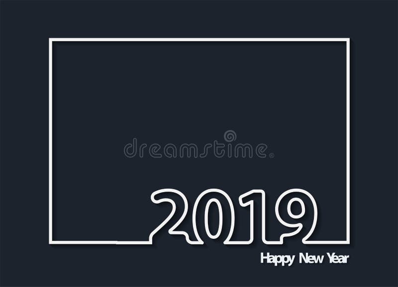 Insetos novos felizes do fundo de 2019 anos do vetor ilustração stock Insetos novos felizes do fundo de 2019 anos do vetor ilustração stock