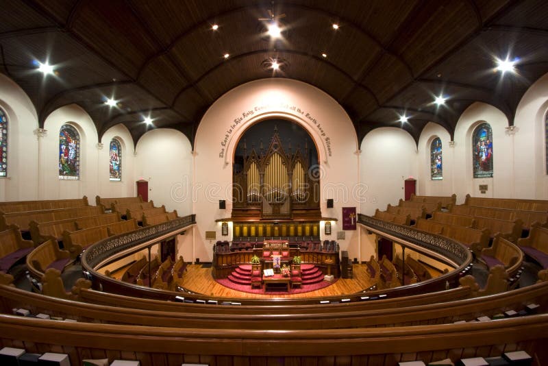 Interior of a church and the maine altar. Interior of a church and the maine altar