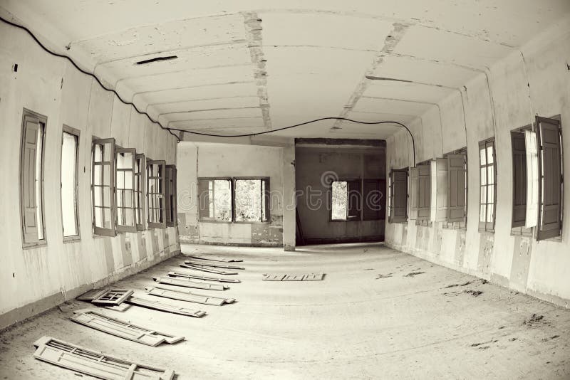 Inside abandoned house royalty free stock photo