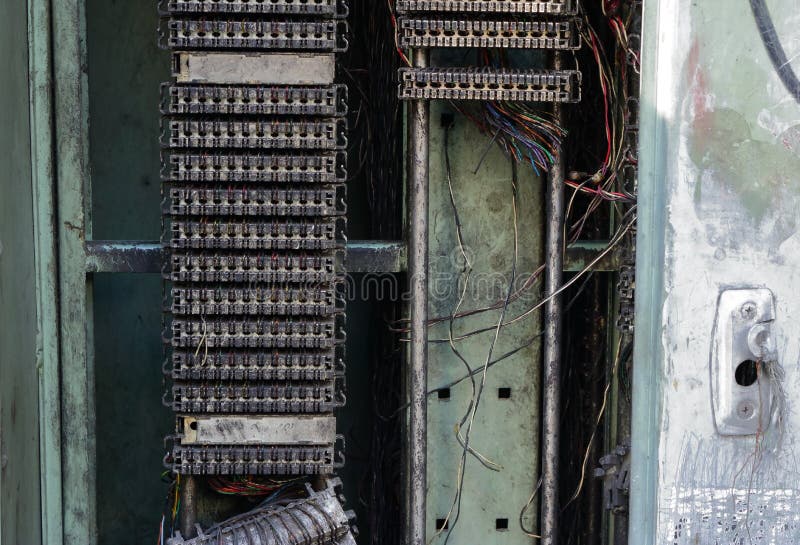 Inside Abandoned Telephone Exchange Box Stock Photo Image of city