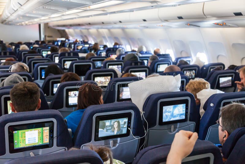 Inside A Airbus A330 Editorial Stock Photo Image Of Crowded