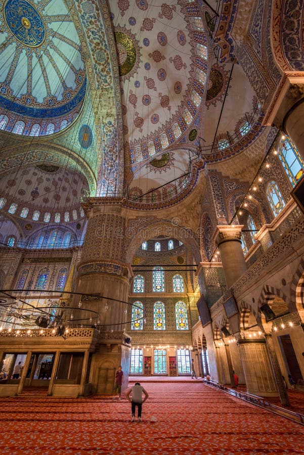 Inside the Blue Mosque stock photo. Image of sacrosanct 43941076