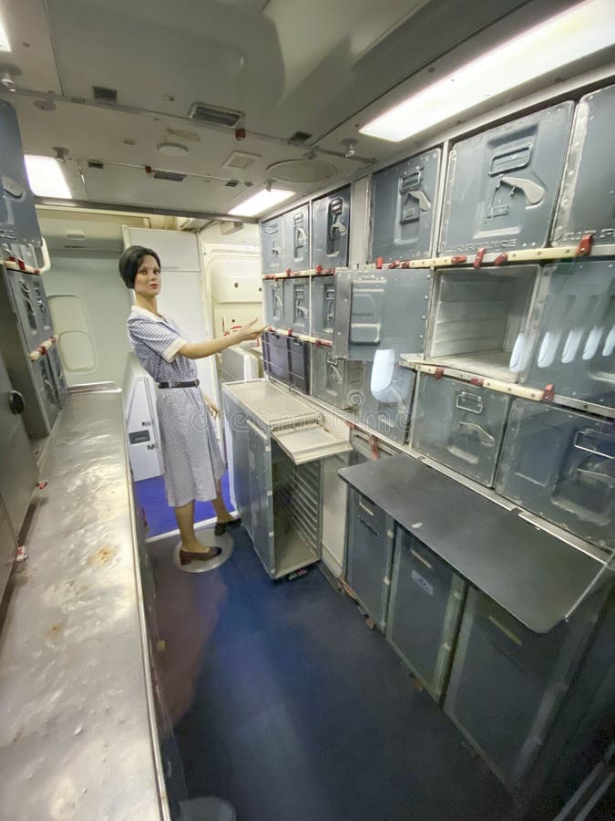 Inside Boeing 747, Air and Space Museum le Bourget, Paris, France