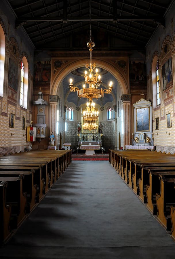 Inside a church