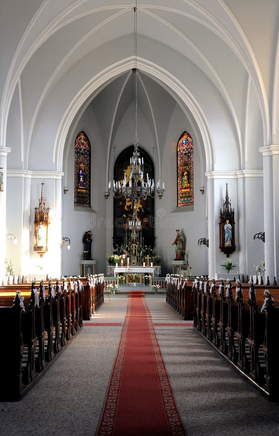 Inside a church